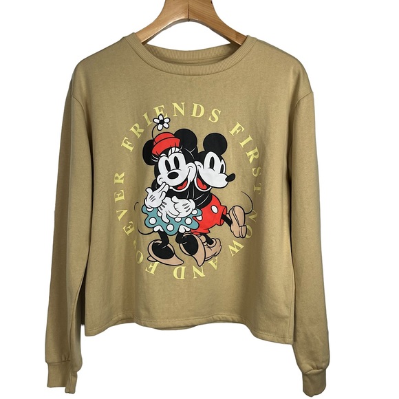 Disney Sweaters - Disney Tan/Beige Mickey and Minnie Mouse Pullover Sweater | Size: XL